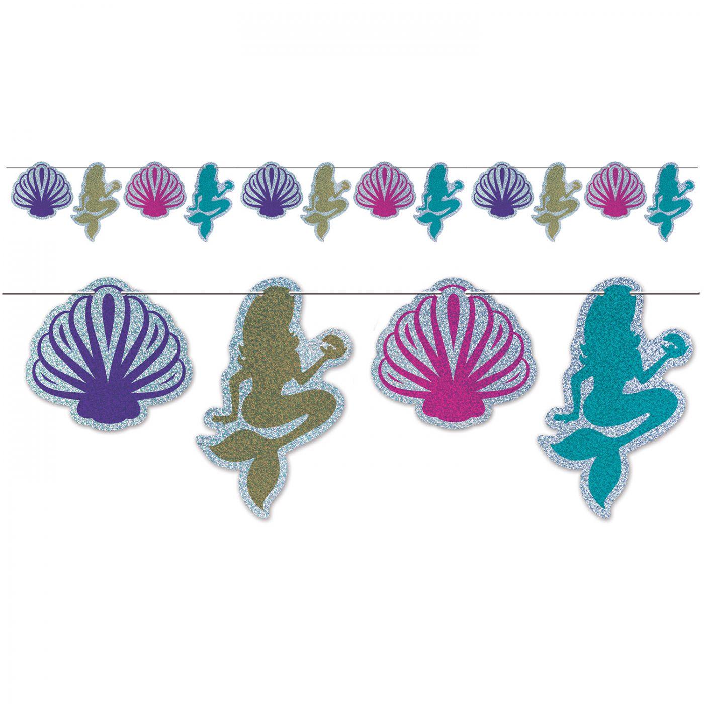 Mermaid & Seashell Streamer (12) image