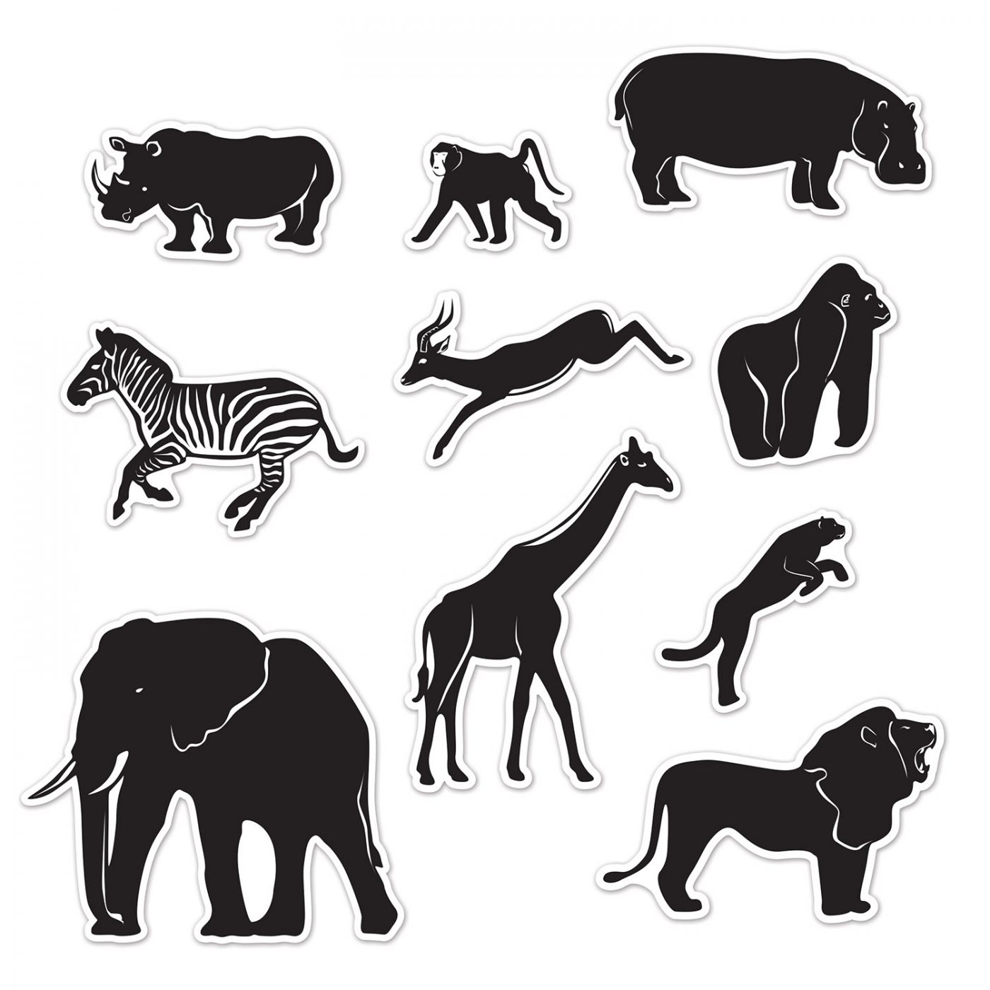 Jungle Animal Silhouettes (12) image