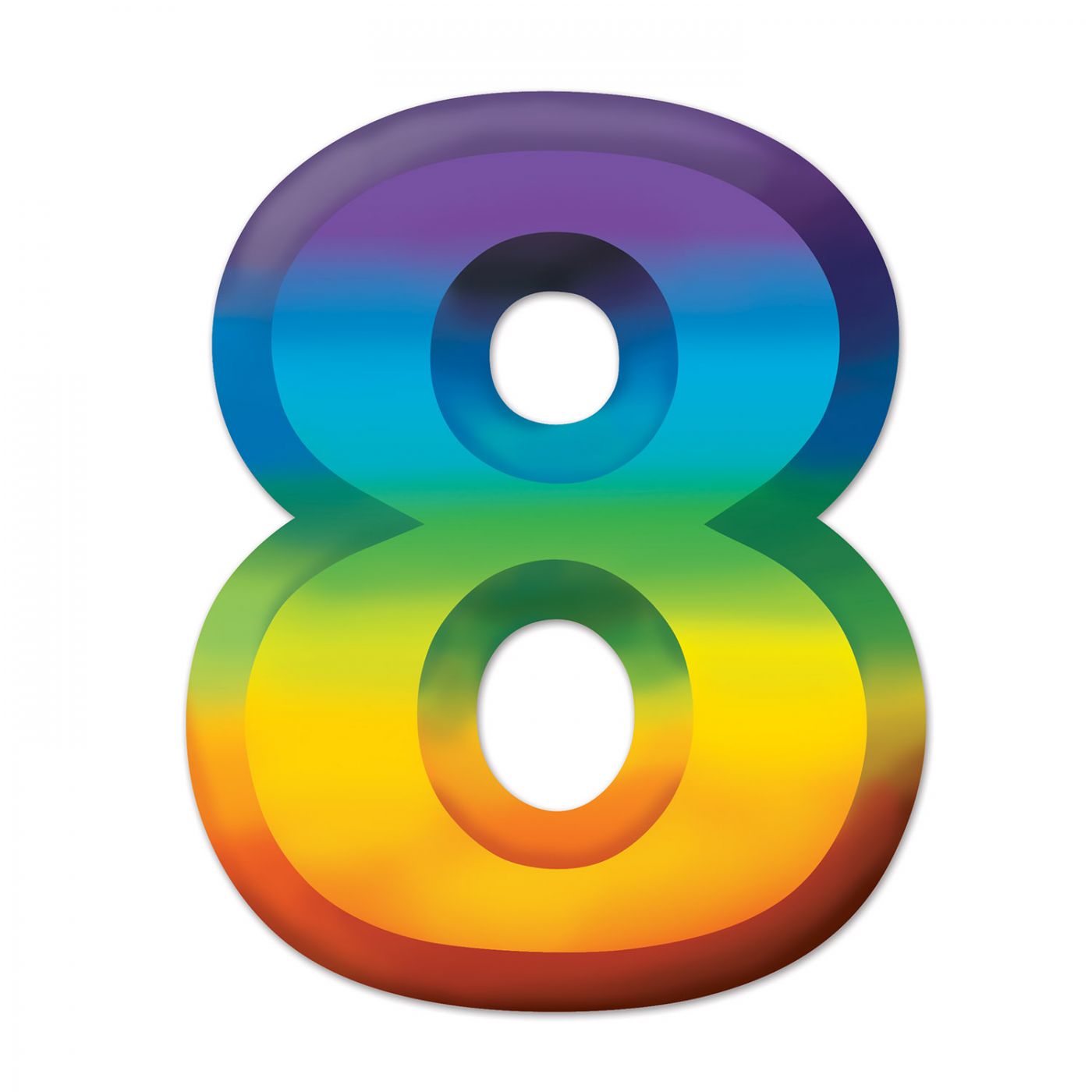 Multi-Color Plastic 3-D Number  8  (24) image