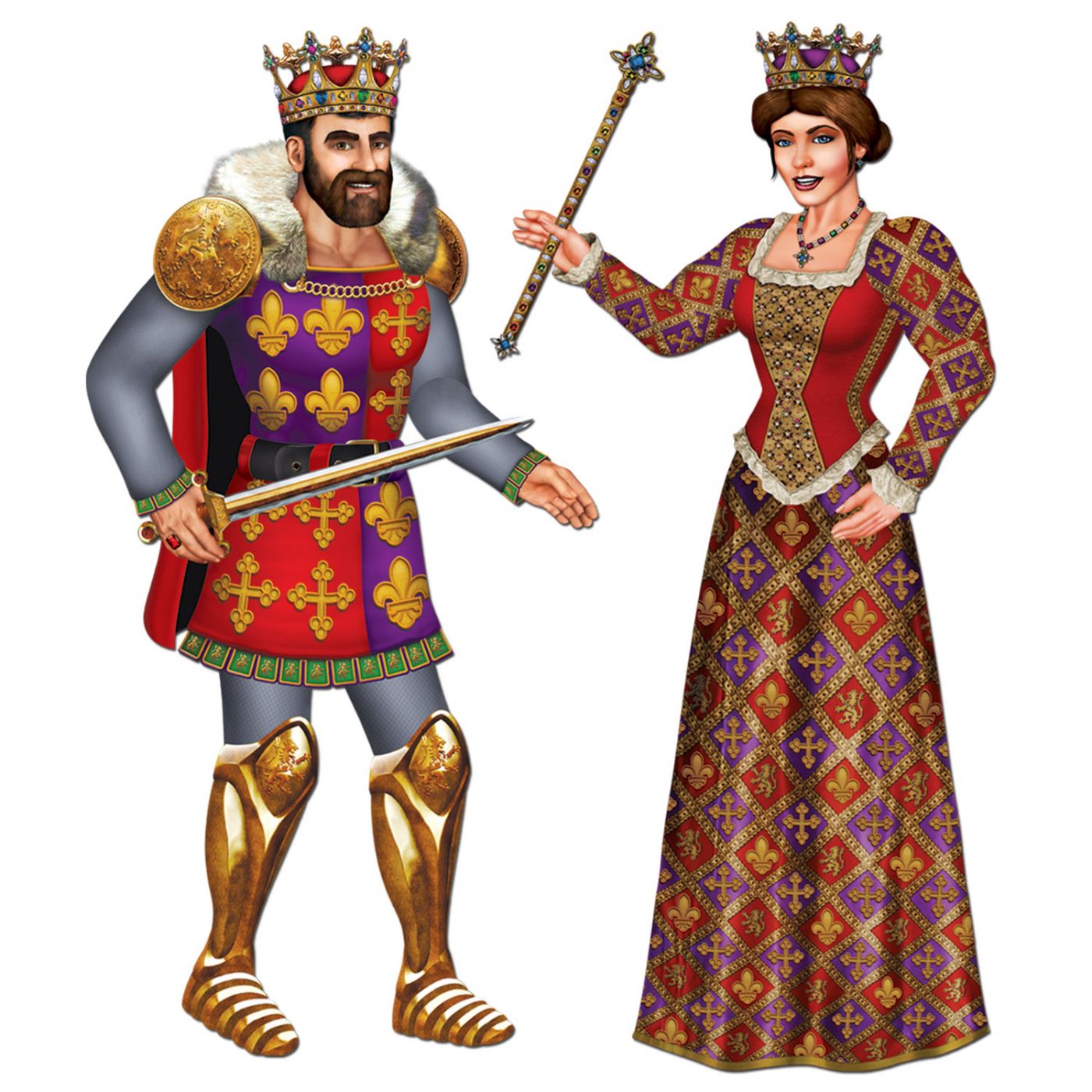 Jointed Royal King & Queen (12) image