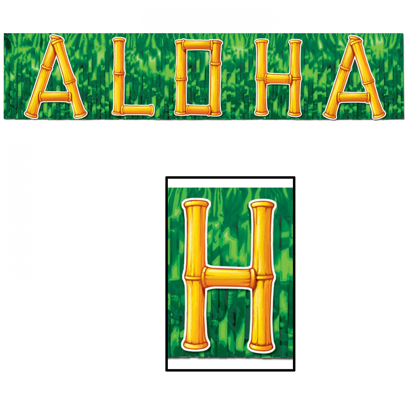 Metallic Aloha Fringe Banner (12) image