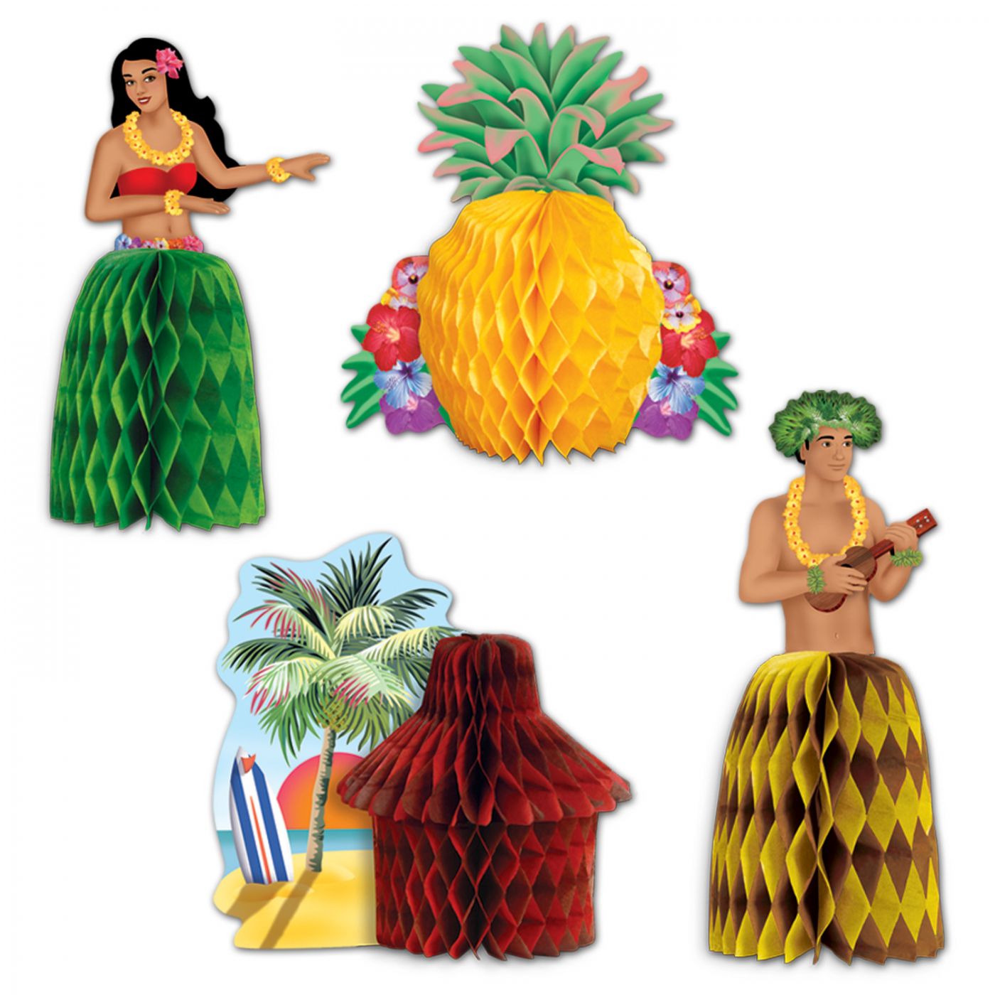 Luau Mini Centerpieces (12) image