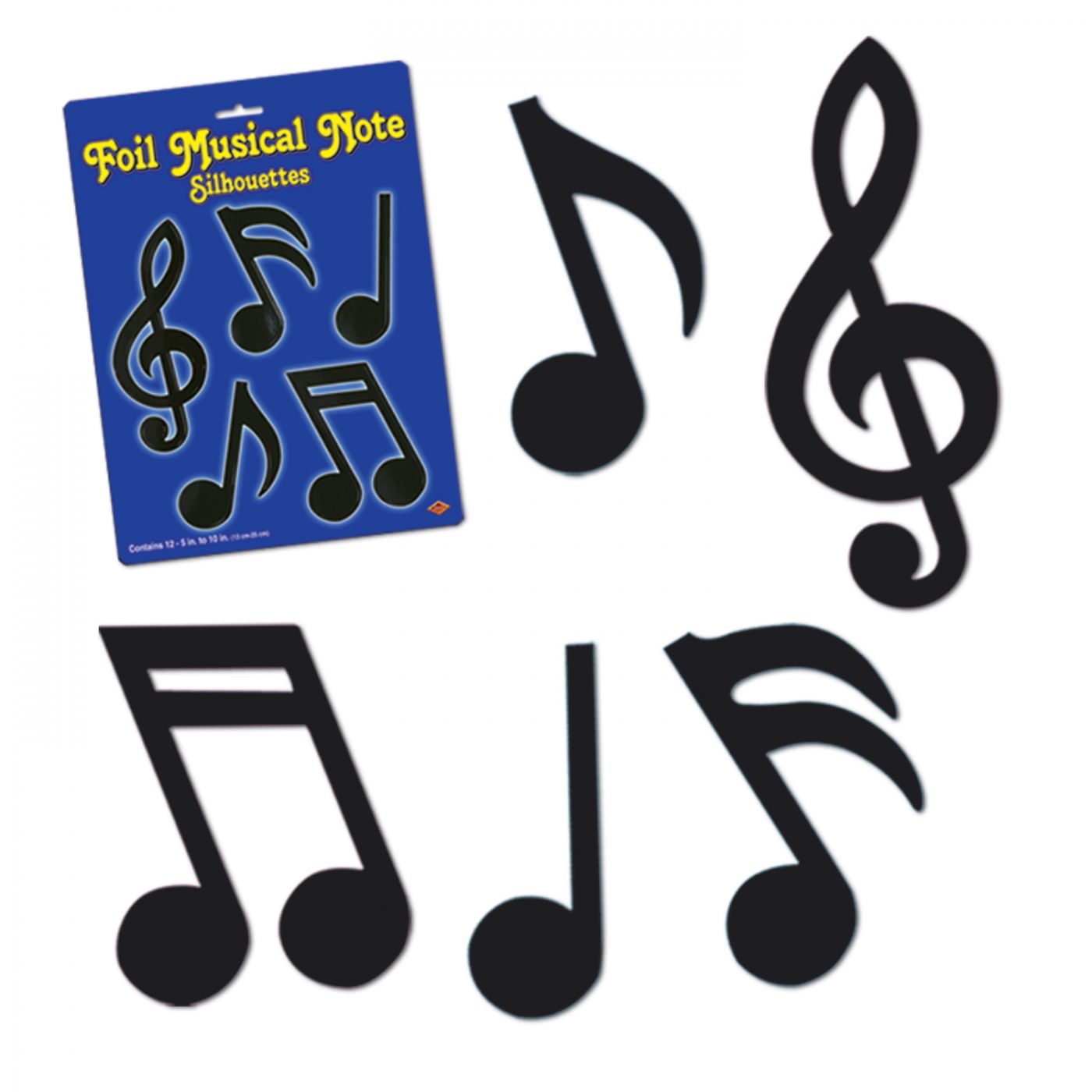Foil Musical Notes Silhouettes (12) image