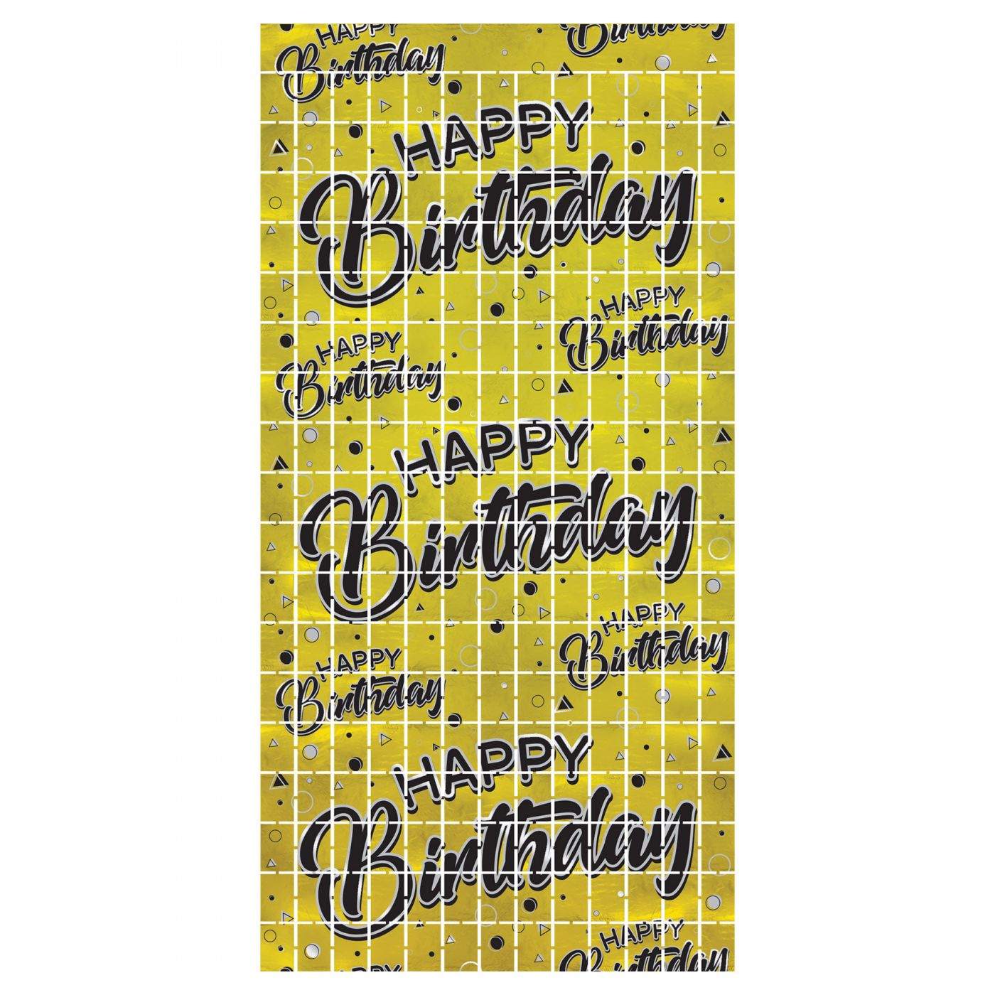 Happy Birthday Metallic Square Curtain (6) image