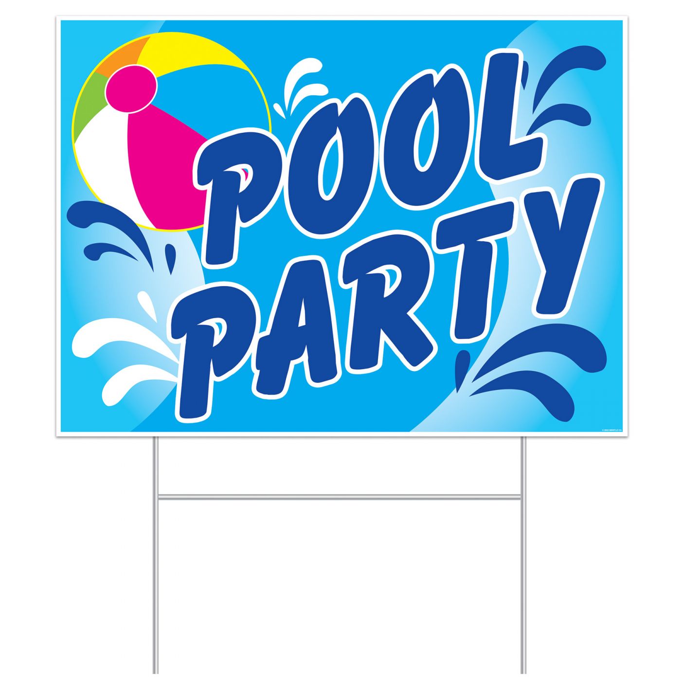 Plastic Pool Party Yard Sign (6) image