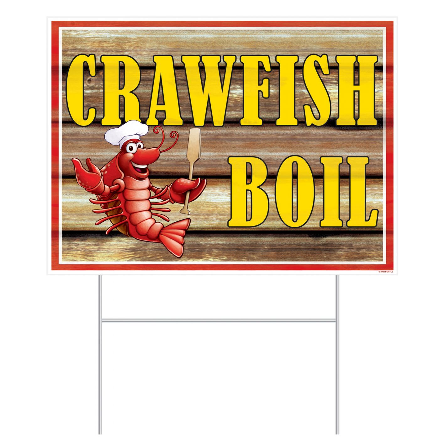 Plastic Crawfish Boil Yard Sign (6) image