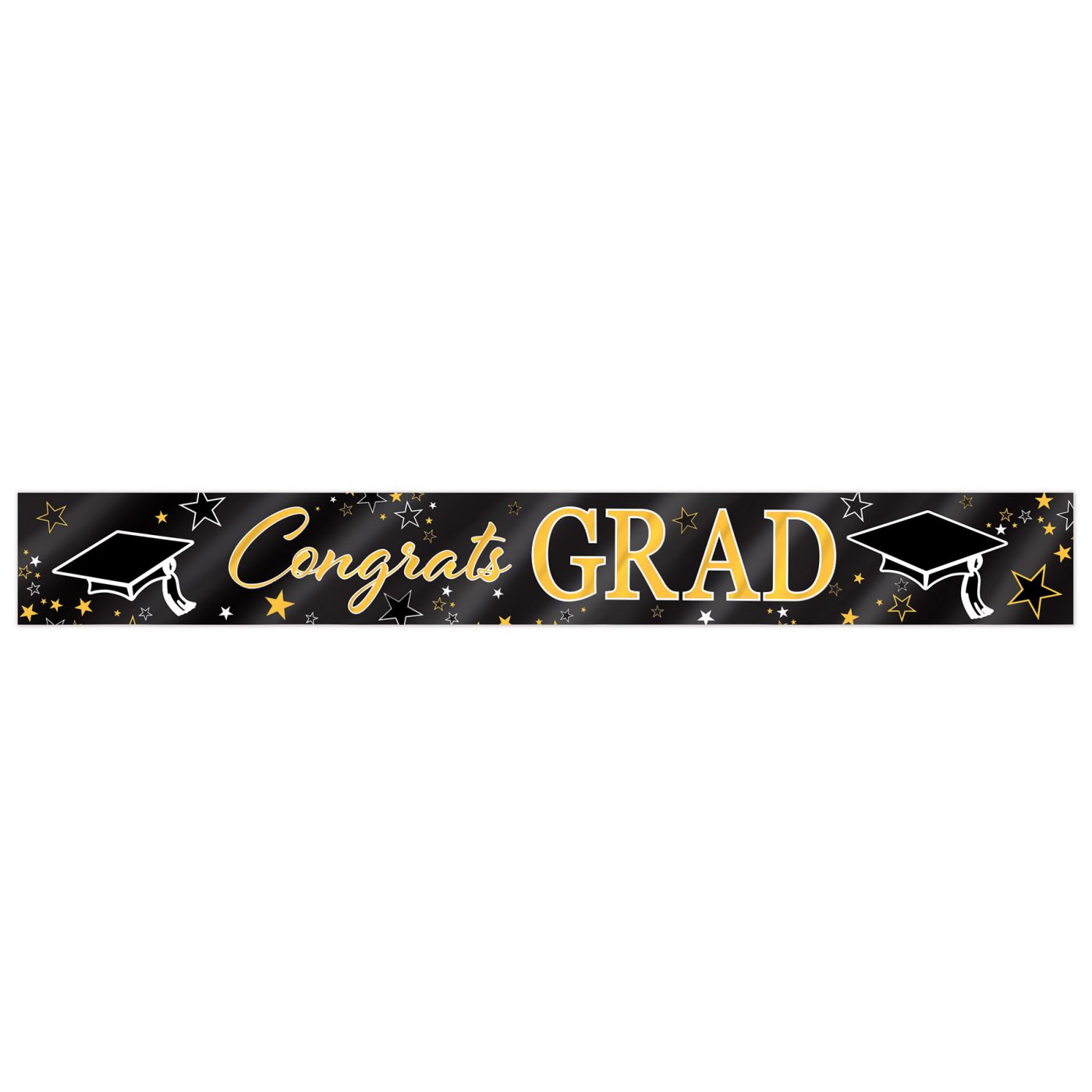 Metallic Congrats Grad Banner (12) image