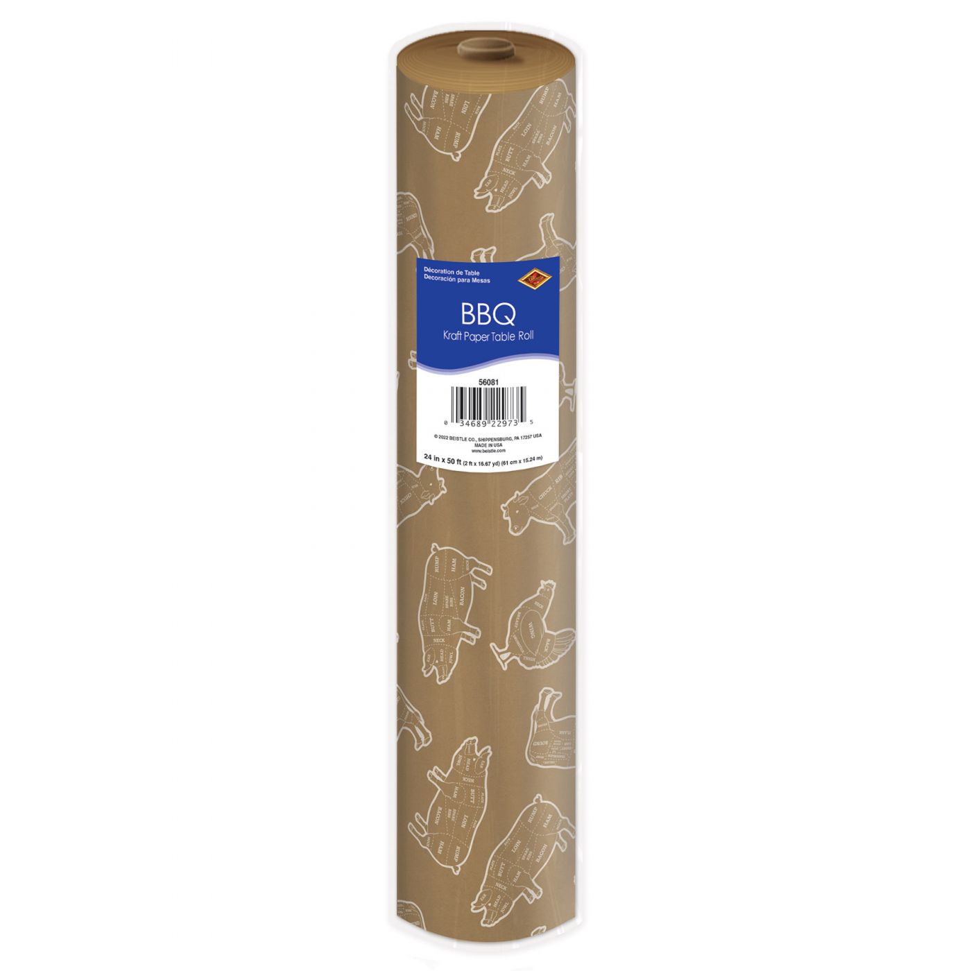 Image of BBQ Kraft Paper Table Roll (6)