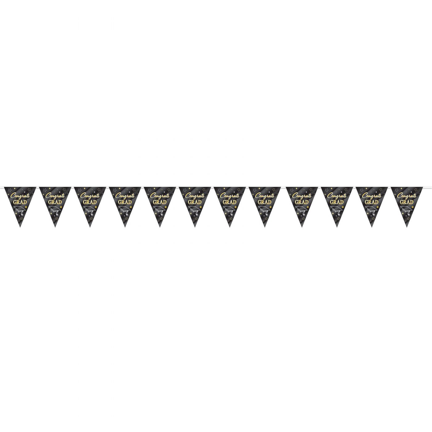 Metallic Congrats Grad Pennant Banner (12) image