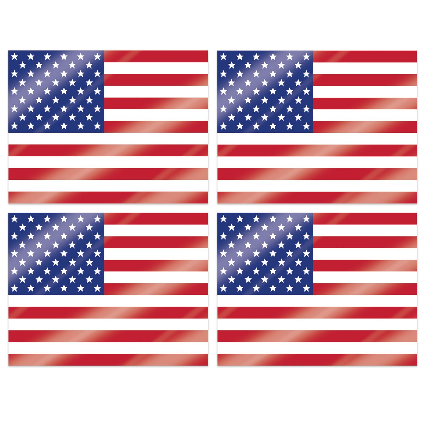 Plastic American Flag Placemats (12) image