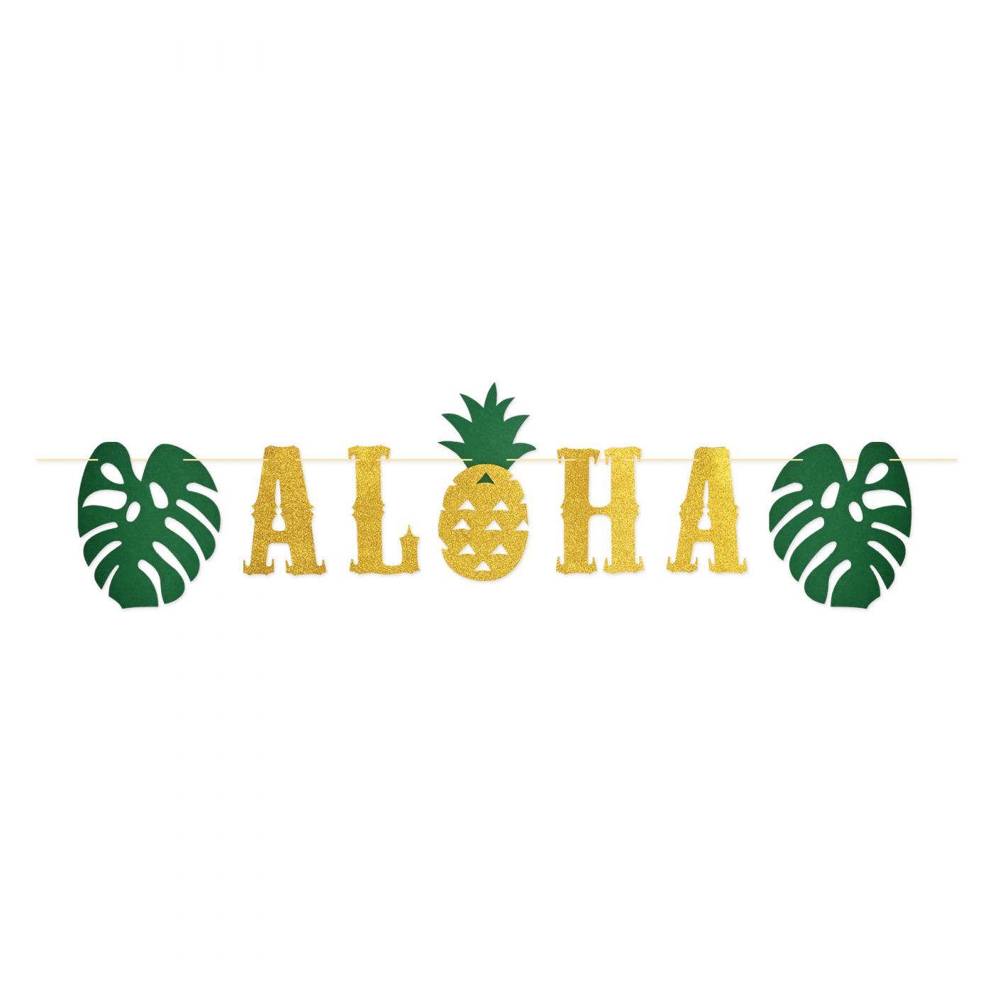 Glittered Aloha Streamer (12) image