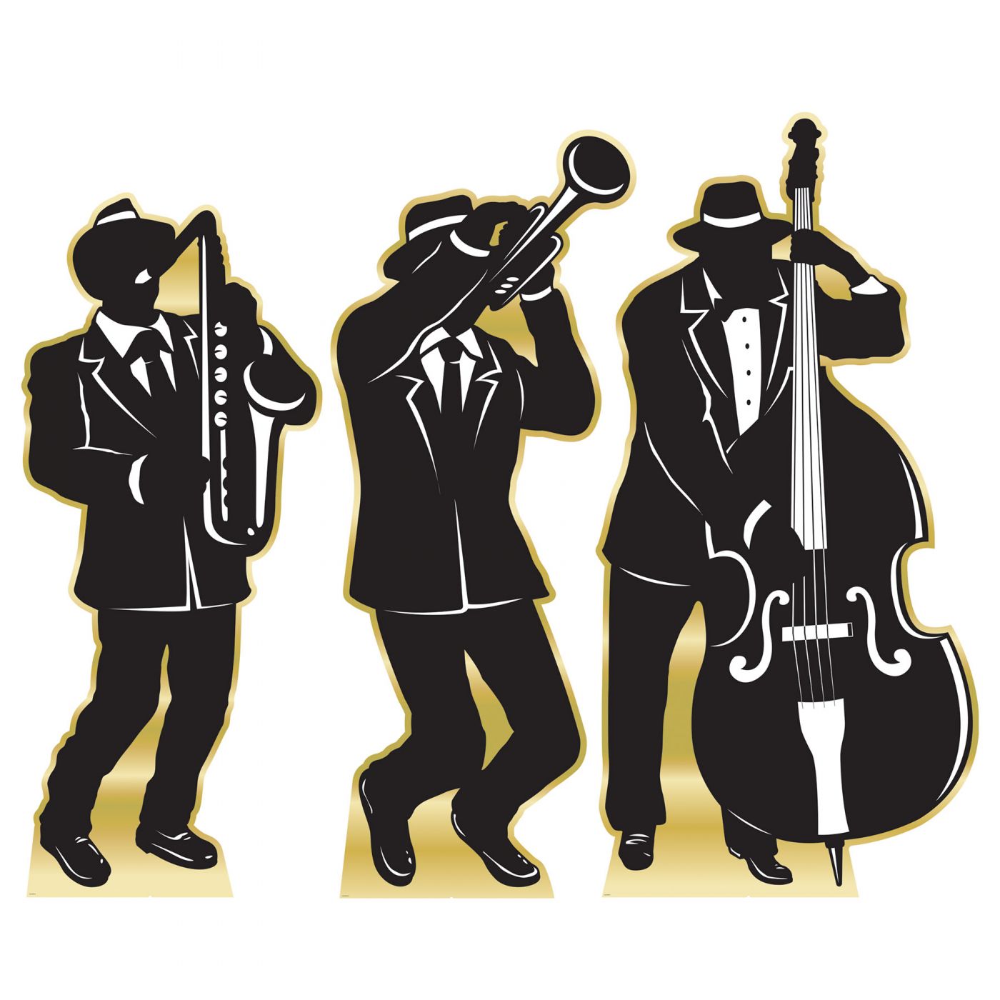 Great 20's Jazz Band Silhouette Stand-Ups (1) image