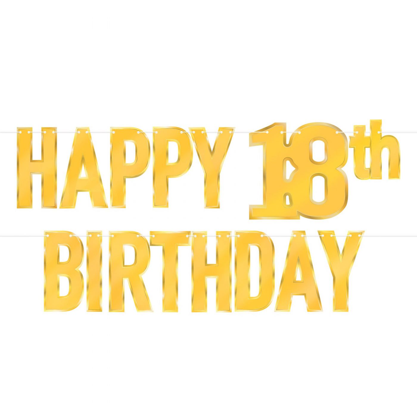 Foil Happy 18th Birthday Streamer (12) image