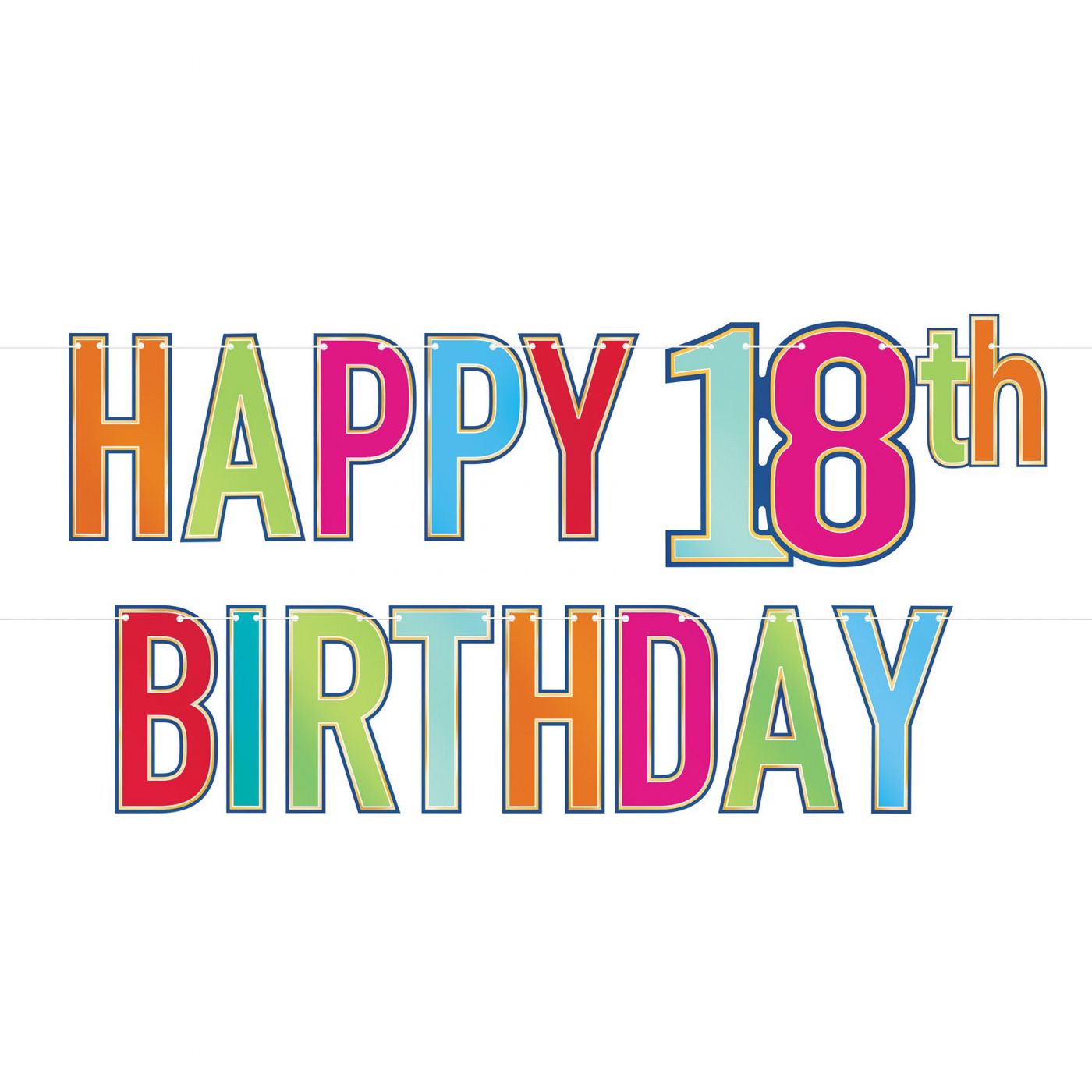 Foil Happy 18th Birthday Streamer (12) image