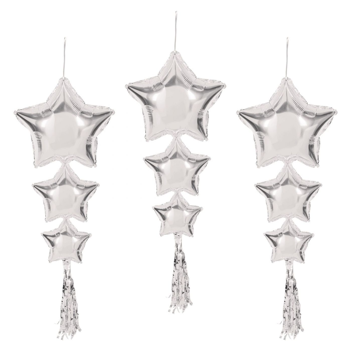 Star Balloons w/Tassels (6) image