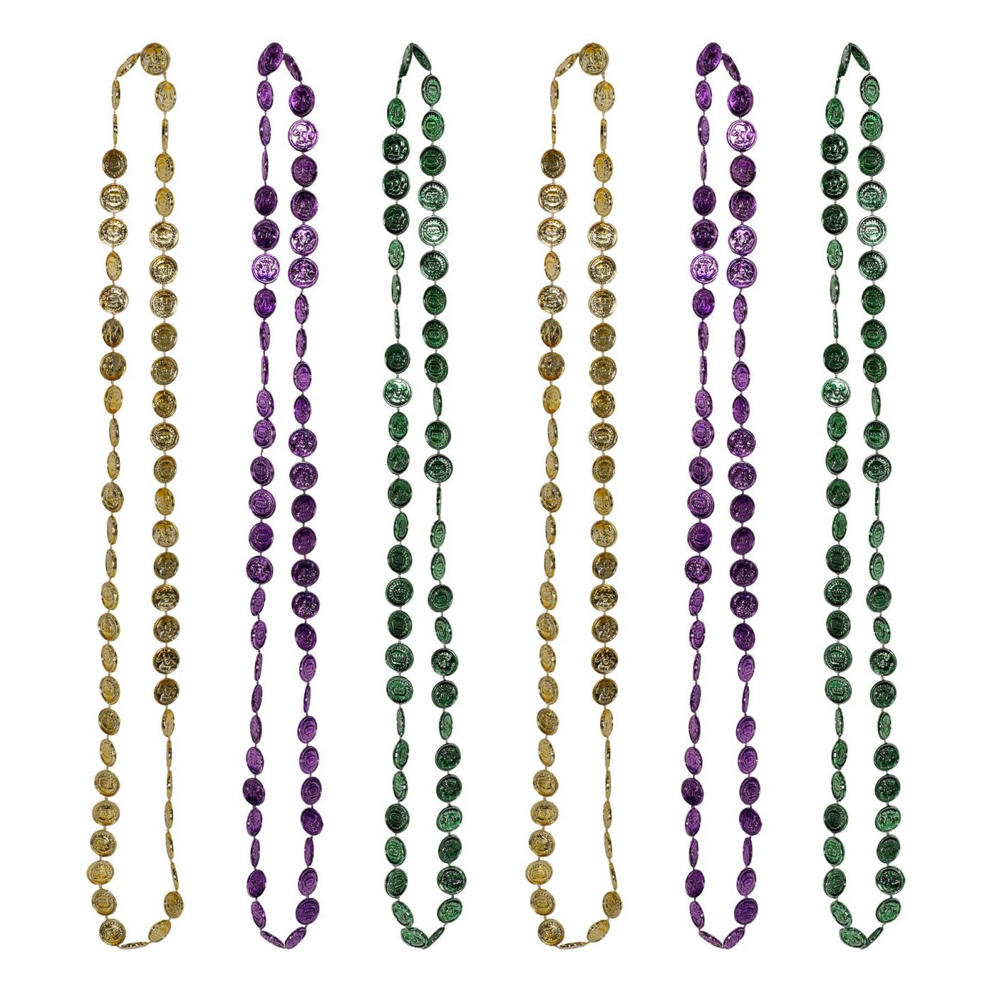 Mardi Gras Coin Beads (12) image