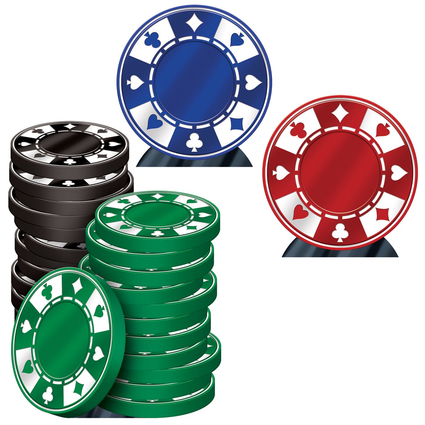 Casino Poker Chips Stand-Ups (1) image