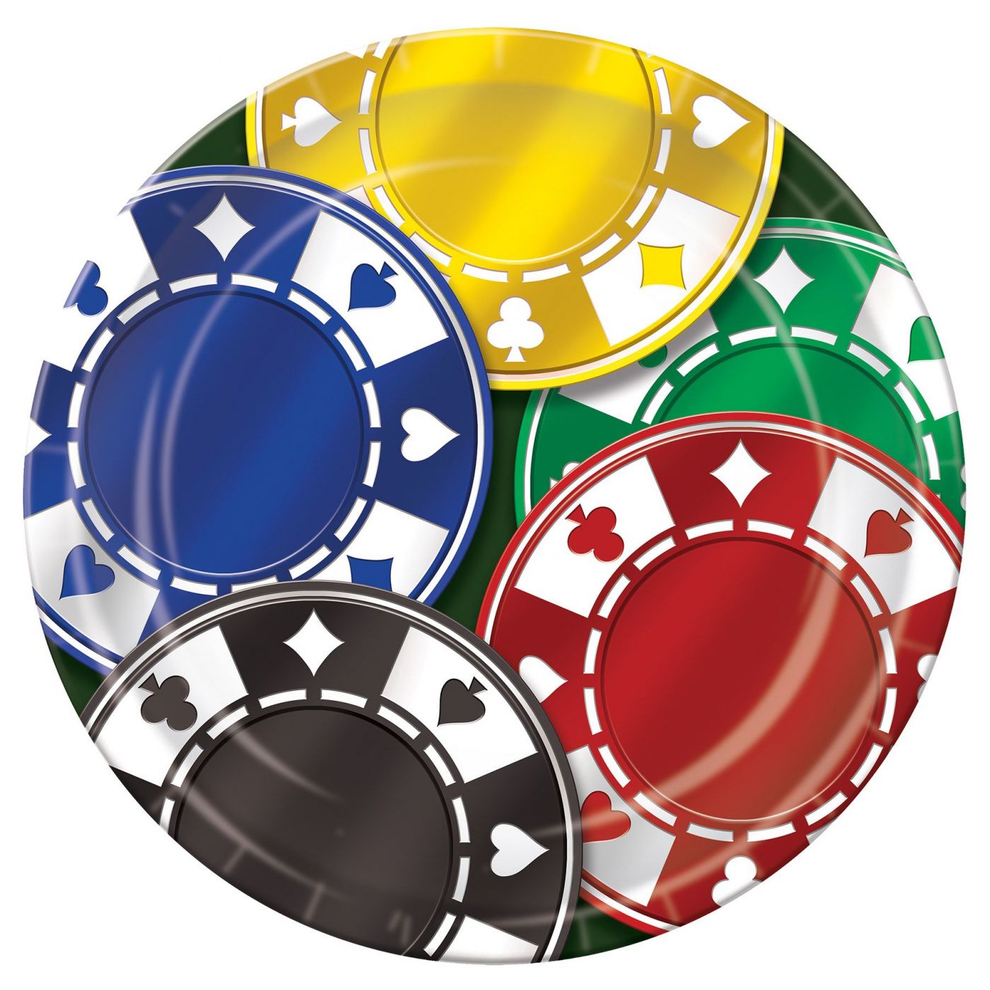 Poker Chips Plates (12) image
