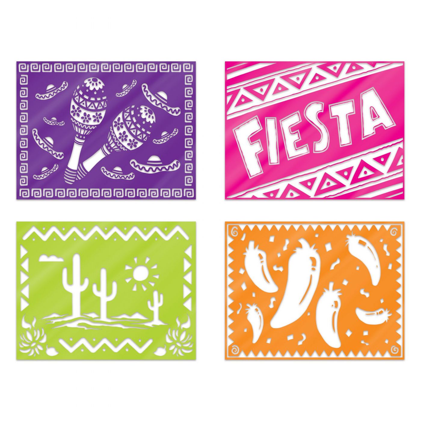 Plastic Fiesta Picado Style Placemats (12) image