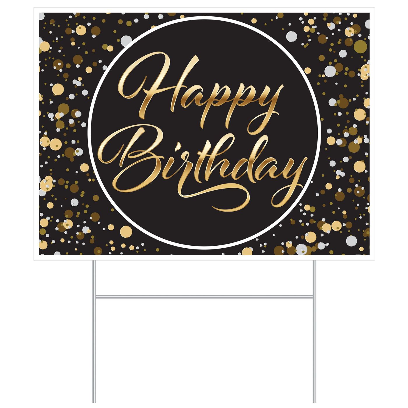 Plastic Happy Birthday Yard Sign (6) image