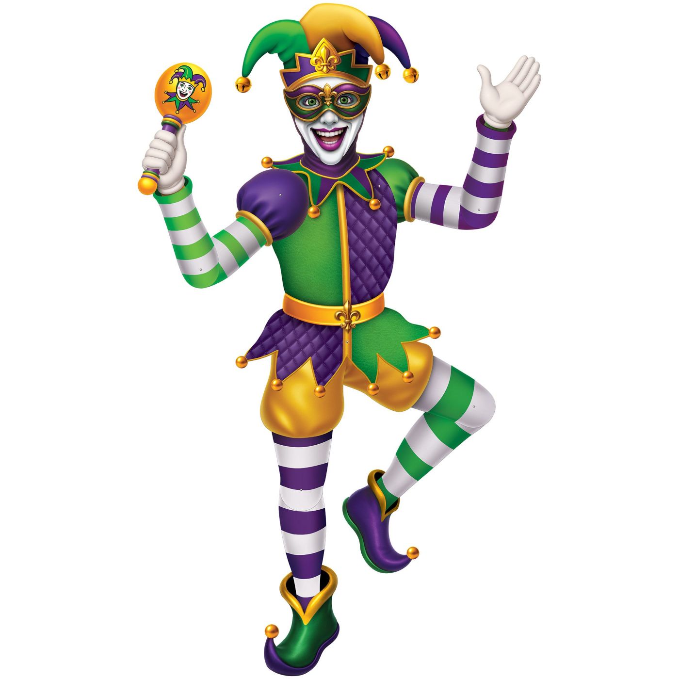 Jointed Mardi Gras Jester (12) image