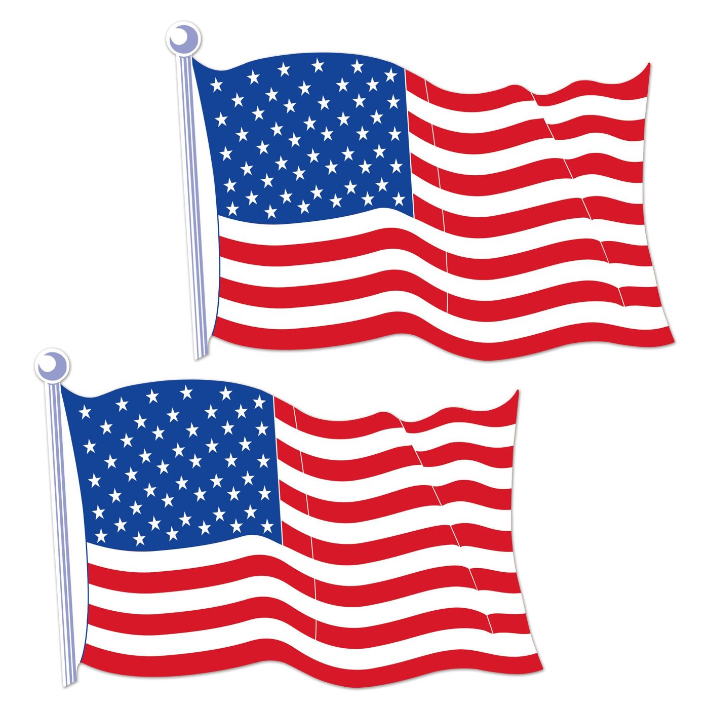 Jumbo American Flag Cutouts (12) image