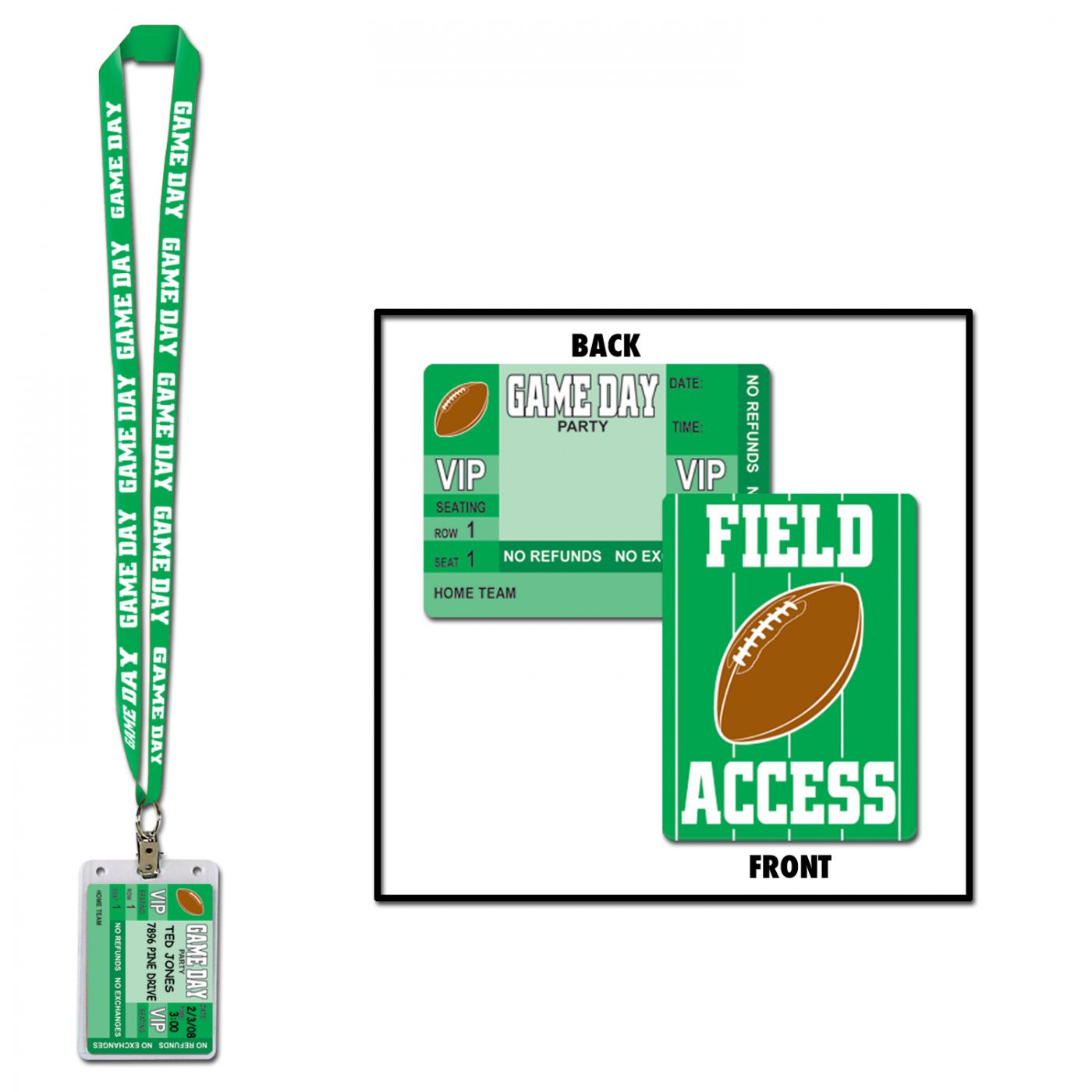 Game Day Football Party Pass (12) image