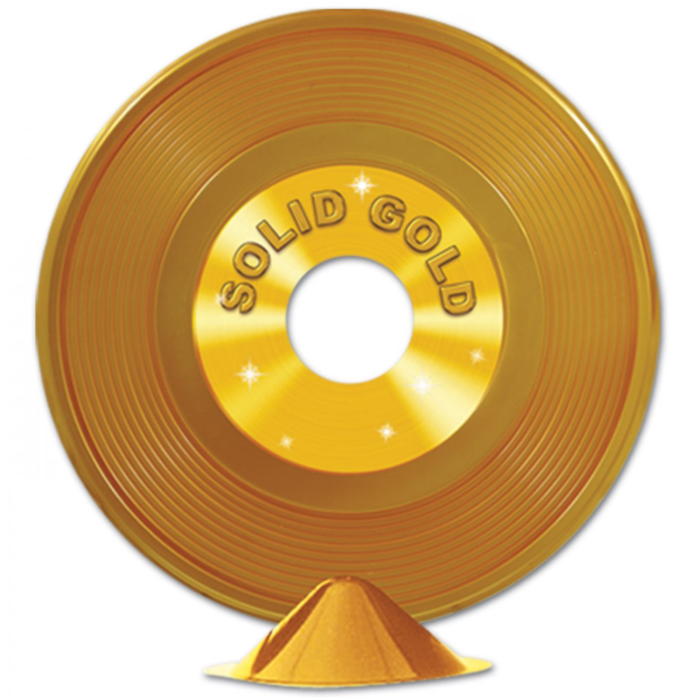 Gold Plastic Record Centerpiece (12) image