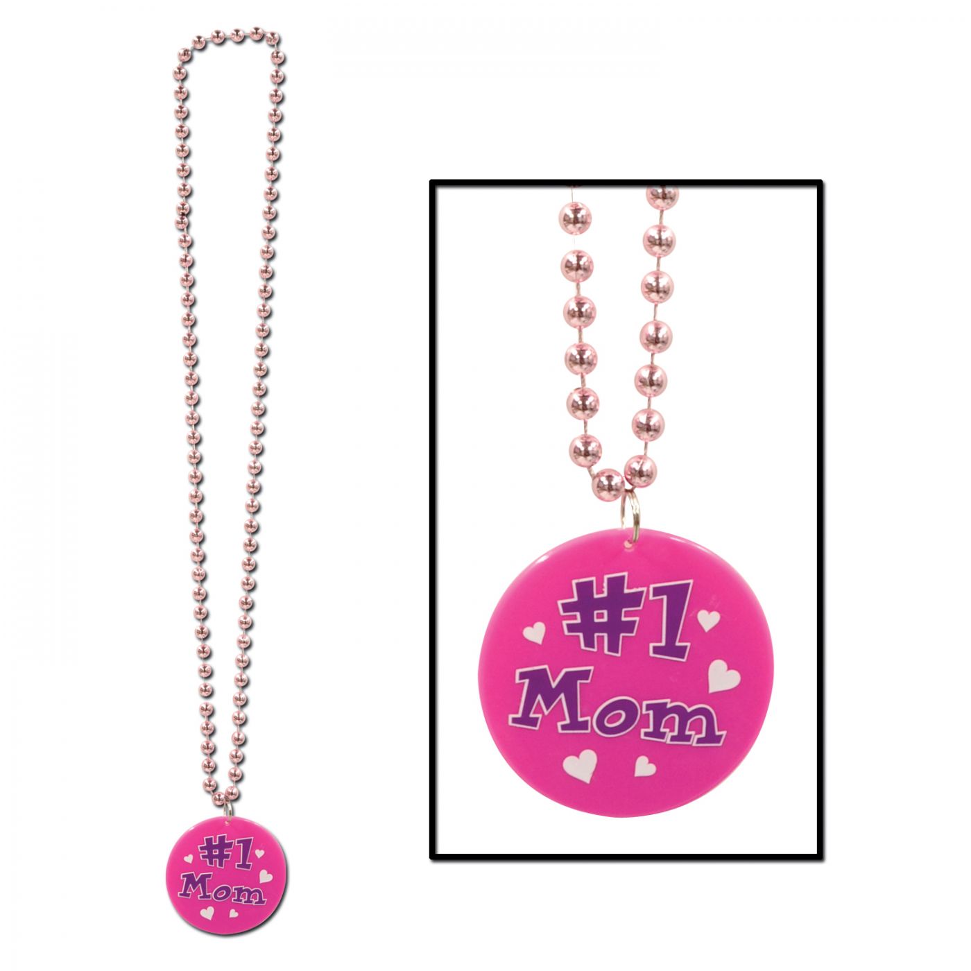 Beads w/Printed #1 Mom Medallion (12) image