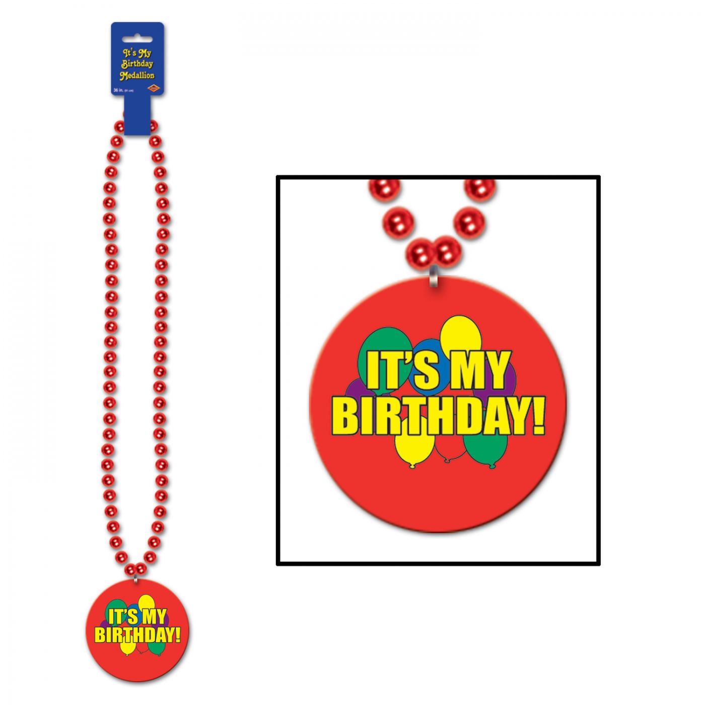 Image of Beads w/It's My Birthday! Medallion