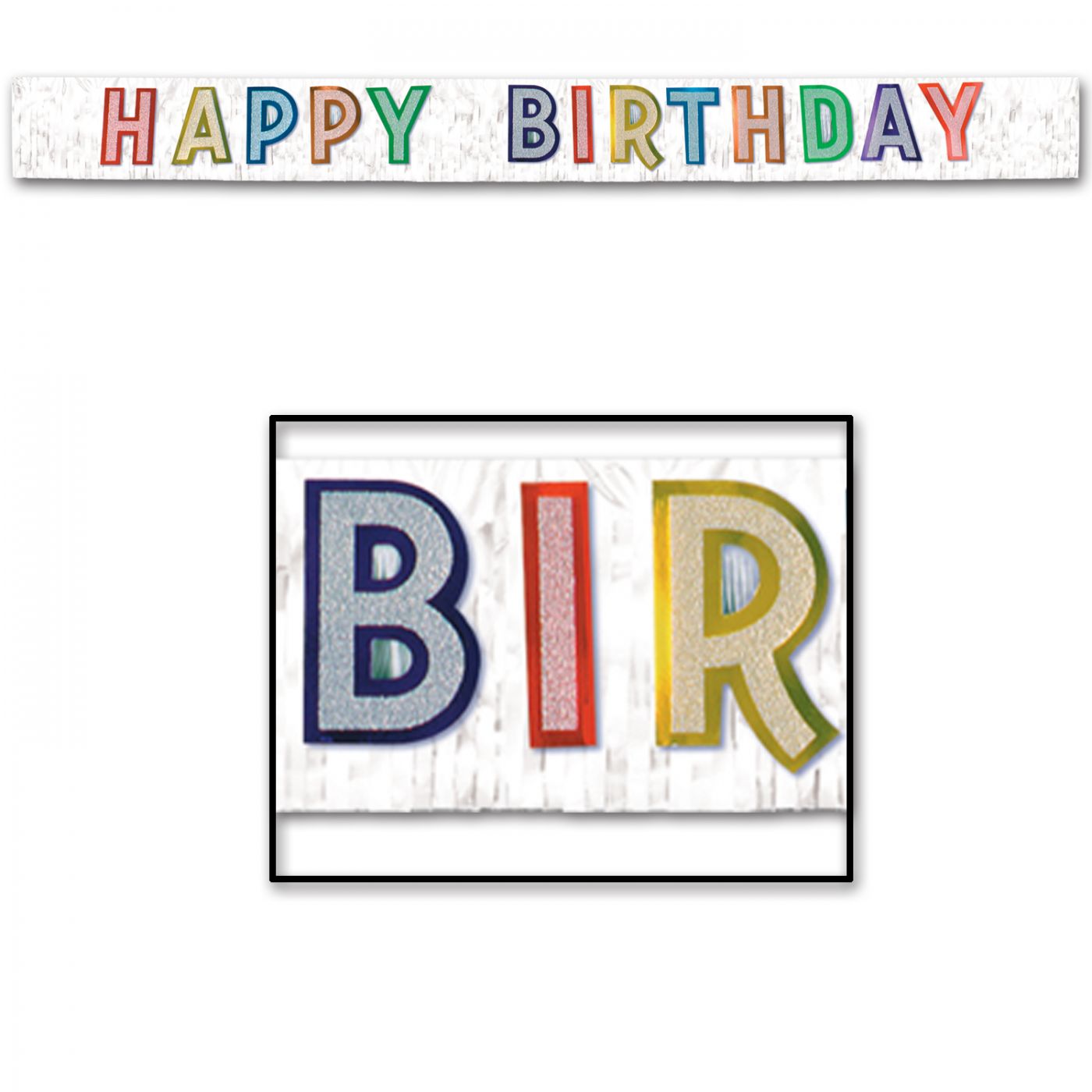 Metallic Happy Birthday Banner (6) image