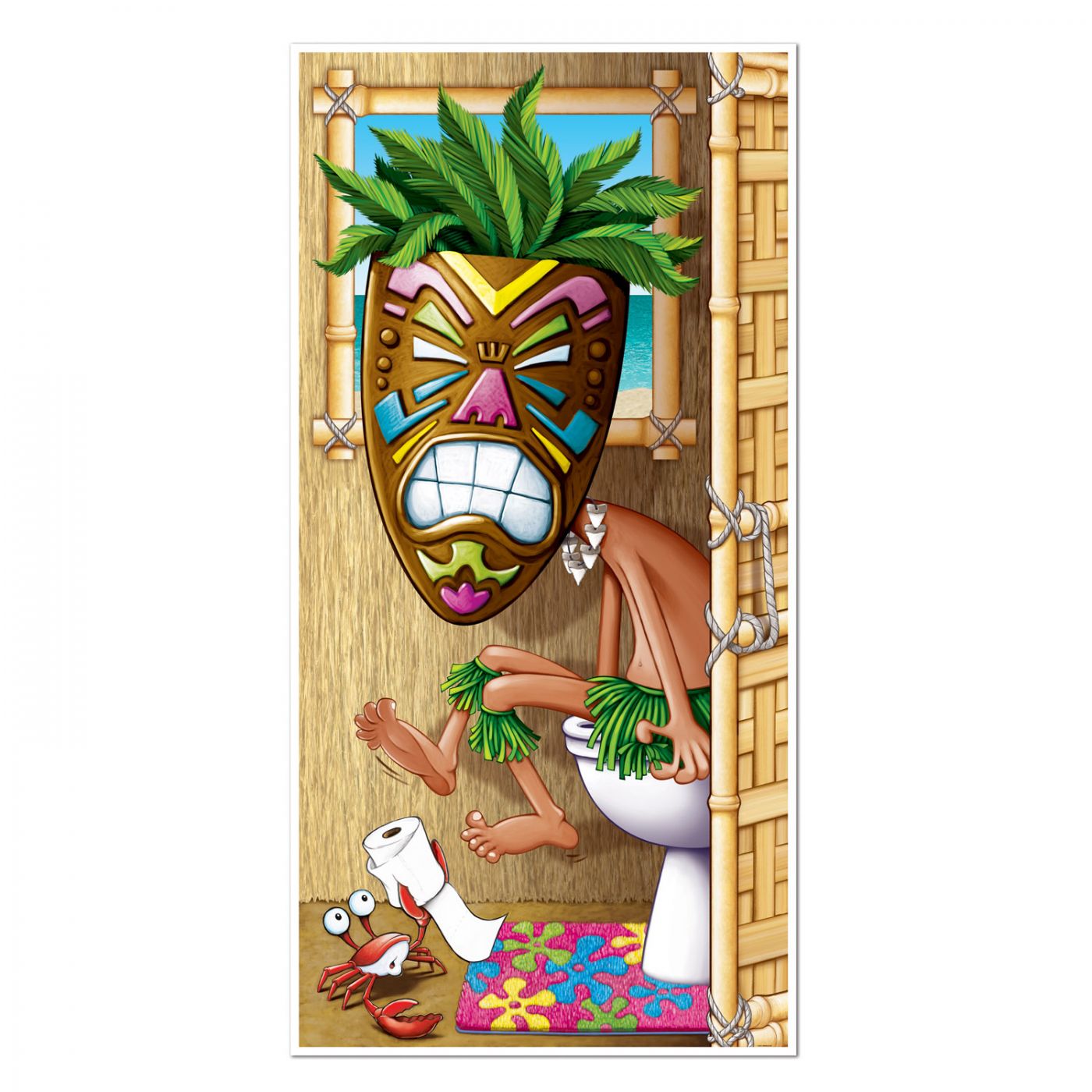 Tiki Man Restroom Door Cover (12) image