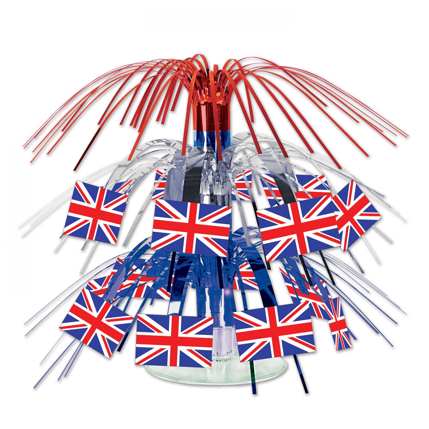 Image of British Flag Mini Cascade Centerpiece (12)