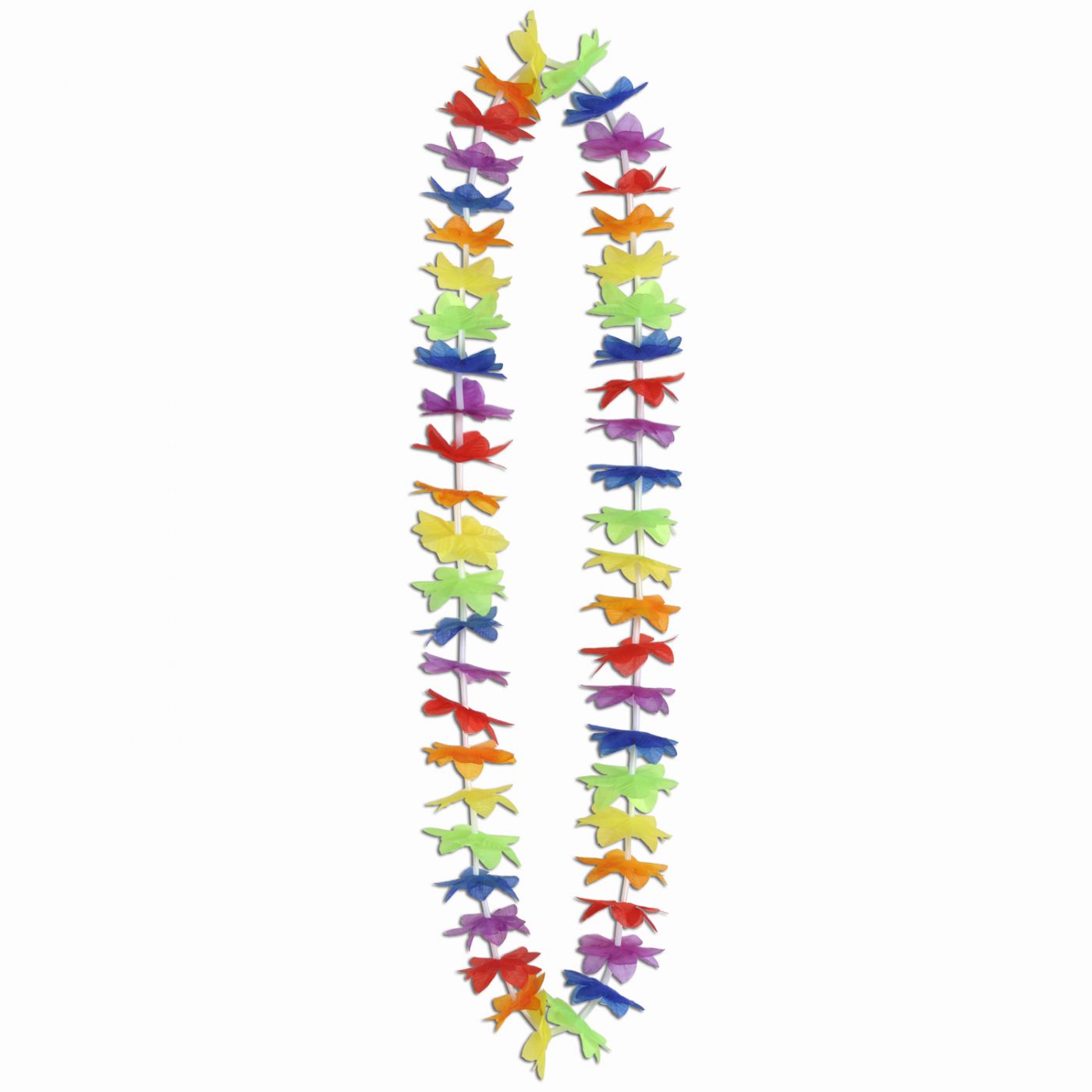 Silk 'N Petals Rainbow Floral Lei (50) image