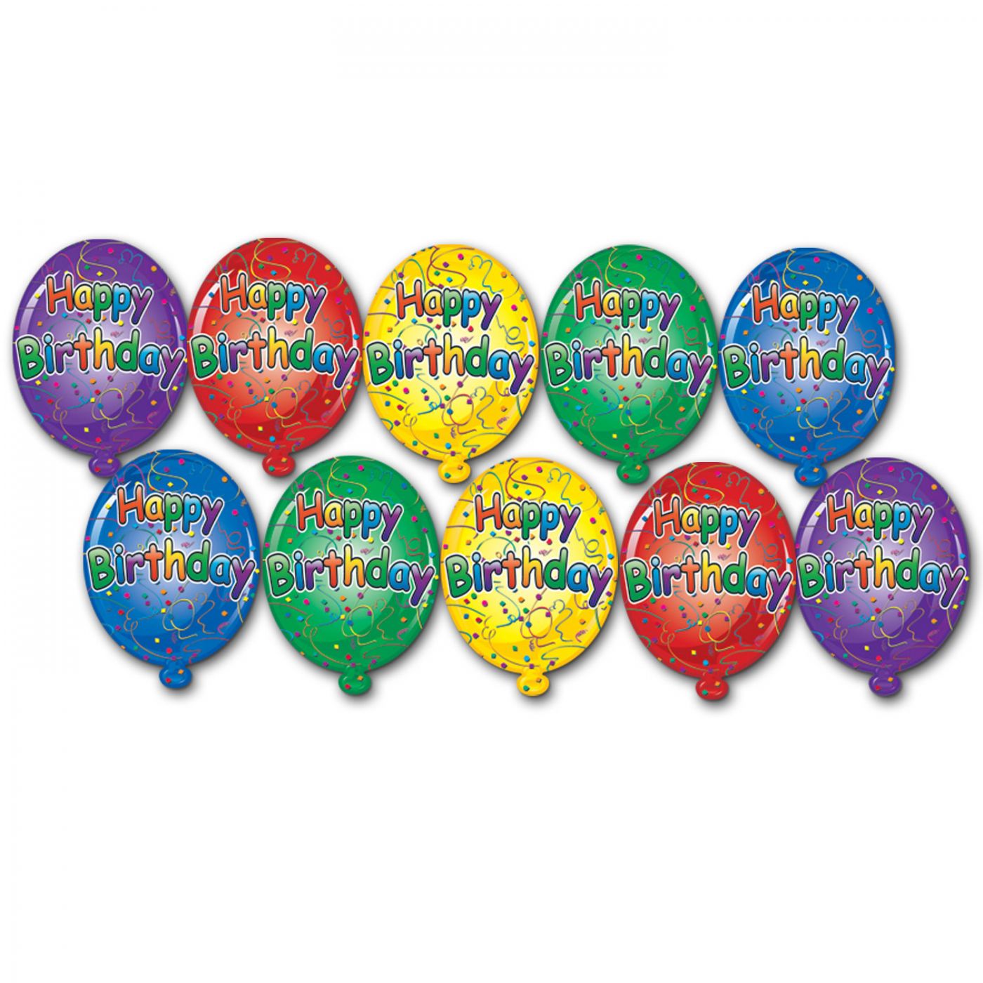 Mini Happy Birthday Cutouts (24) image