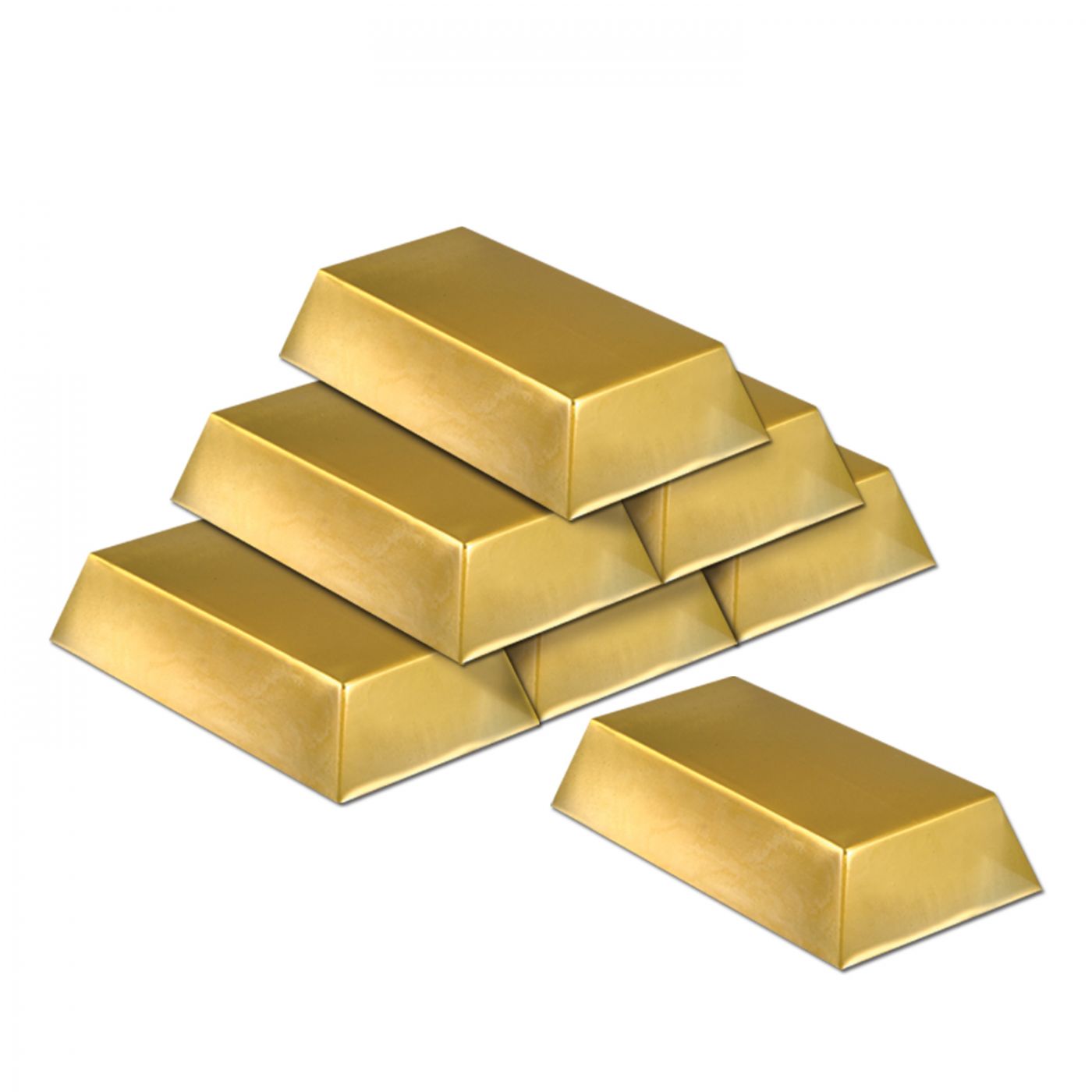 Plastic Gold Bar Decorations (12) image