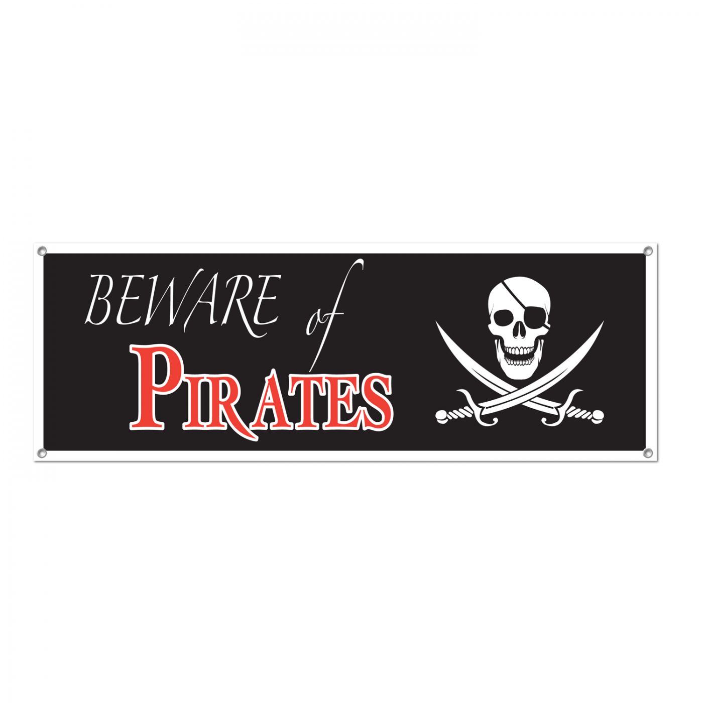 Image of Beware Of Pirates Sign Banner (12)