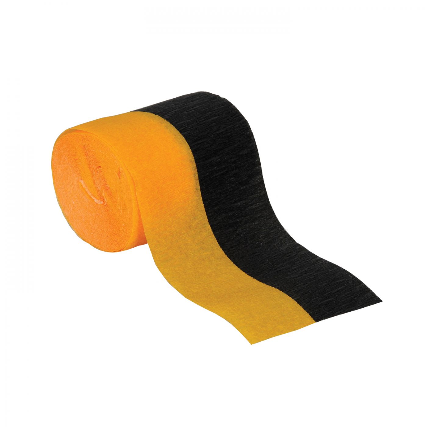 FR Black & Golden-Yellow Crepe Streamer (12) image