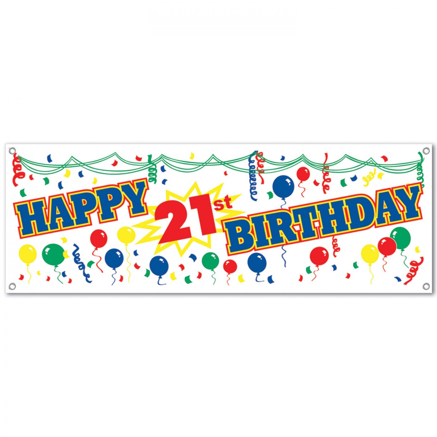 Happy  21st  Birthday Sign Banner (12) image