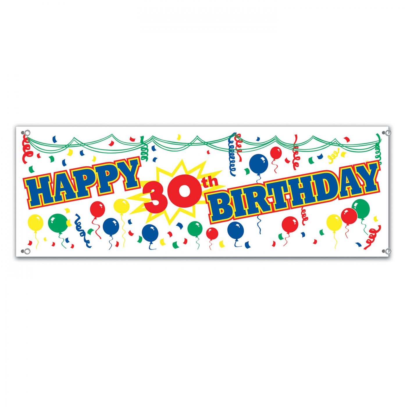 Happy  30th  Birthday Sign Banner (12) image