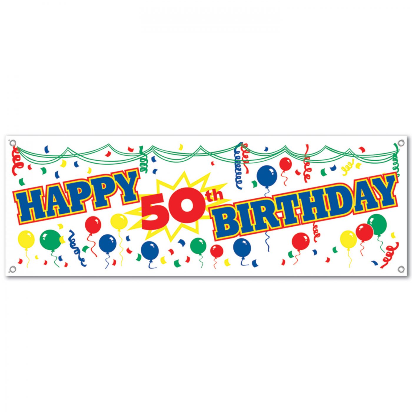Happy  50th  Birthday Sign Banner (12) image