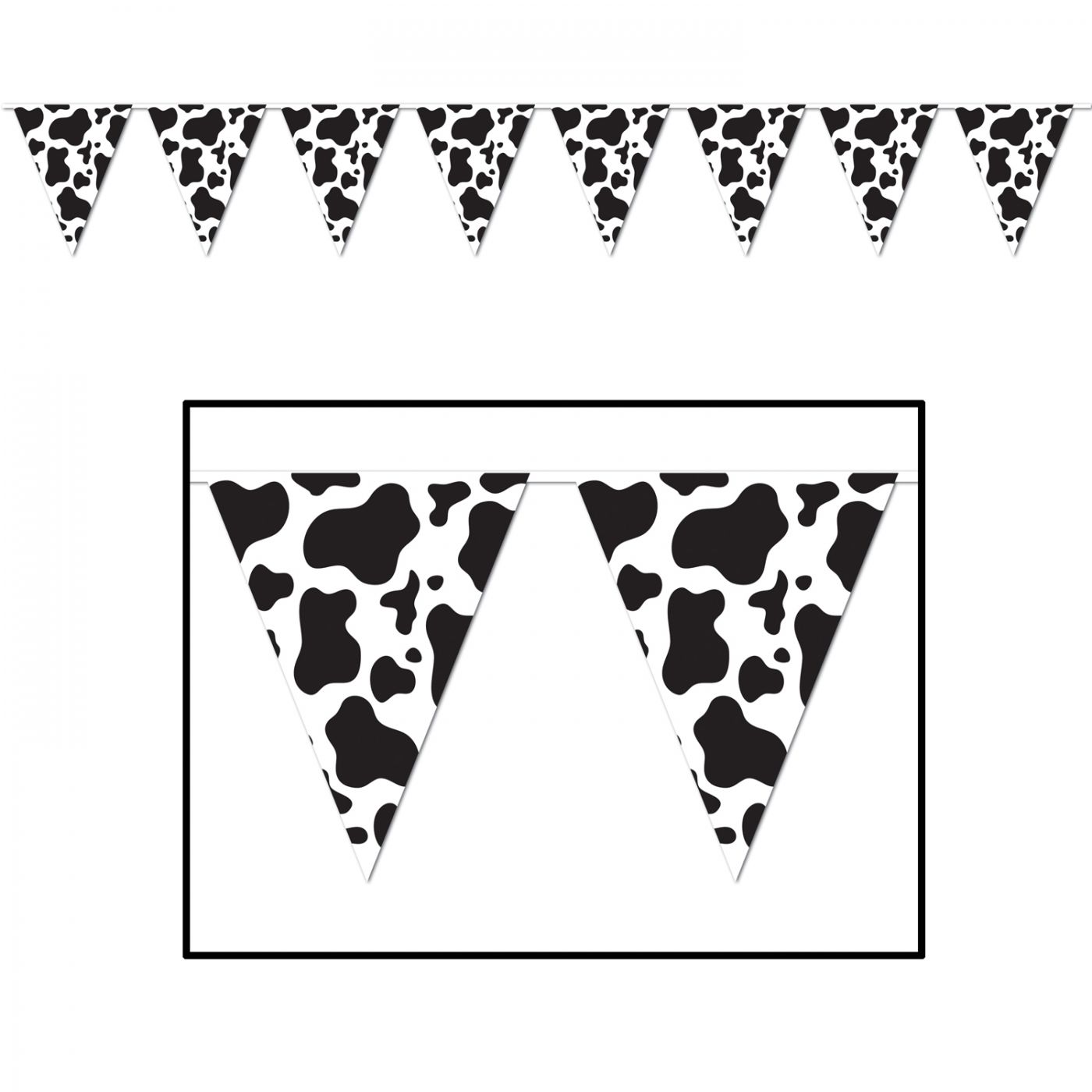 Cow Print Pennant Banner image