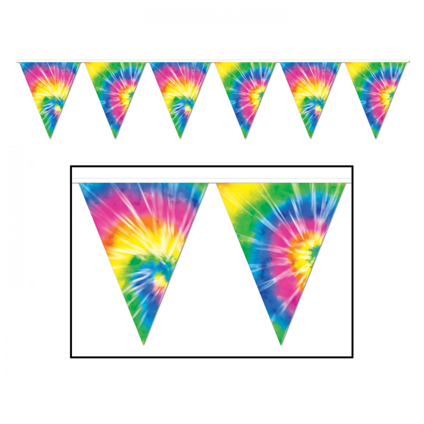 Tie-Dyed Pennant Banner image