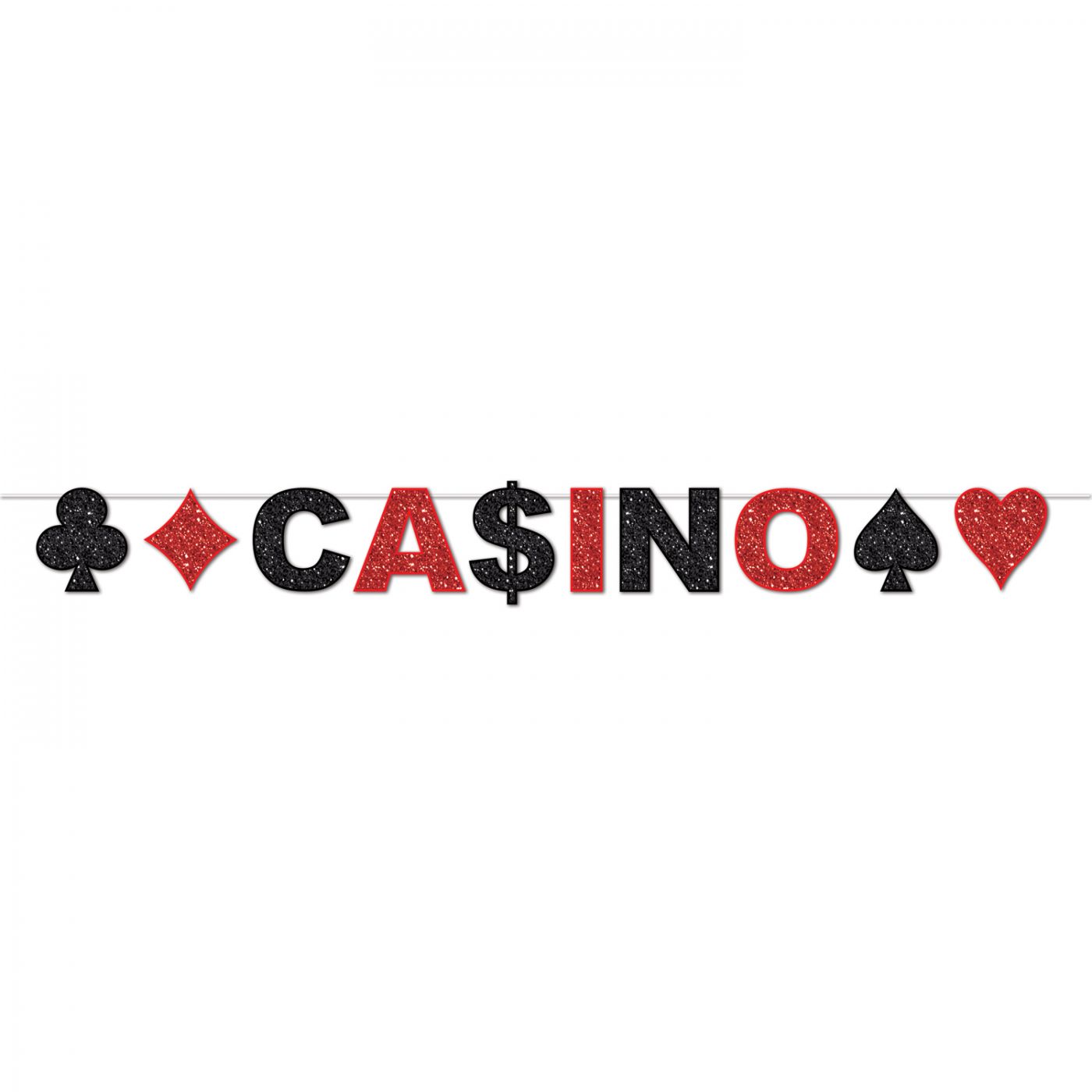 Glittered Casino Streamer image
