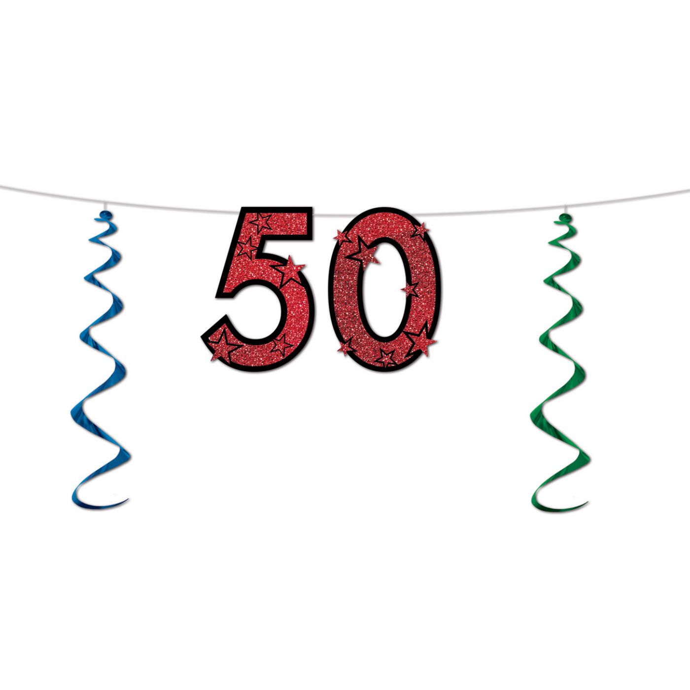 Image of  50  Glittered Streamer (12)