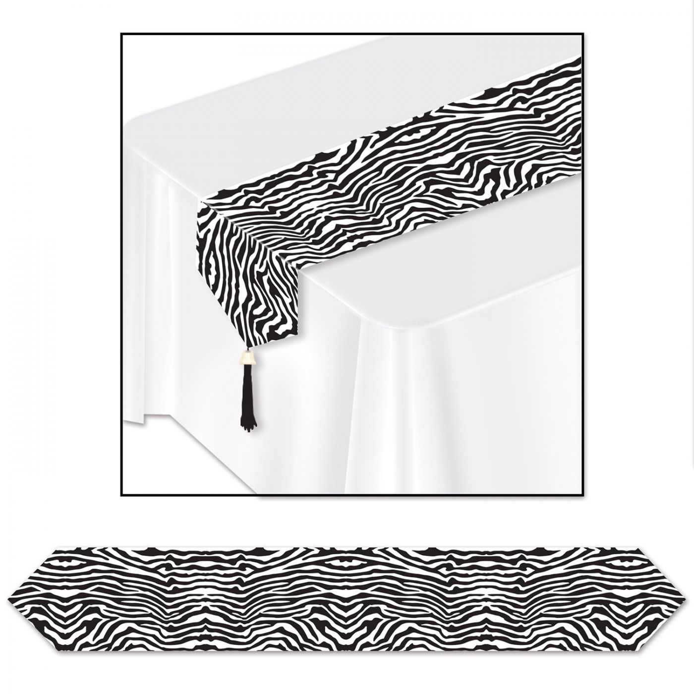 Printed Zebra Print Table Runner (12) image