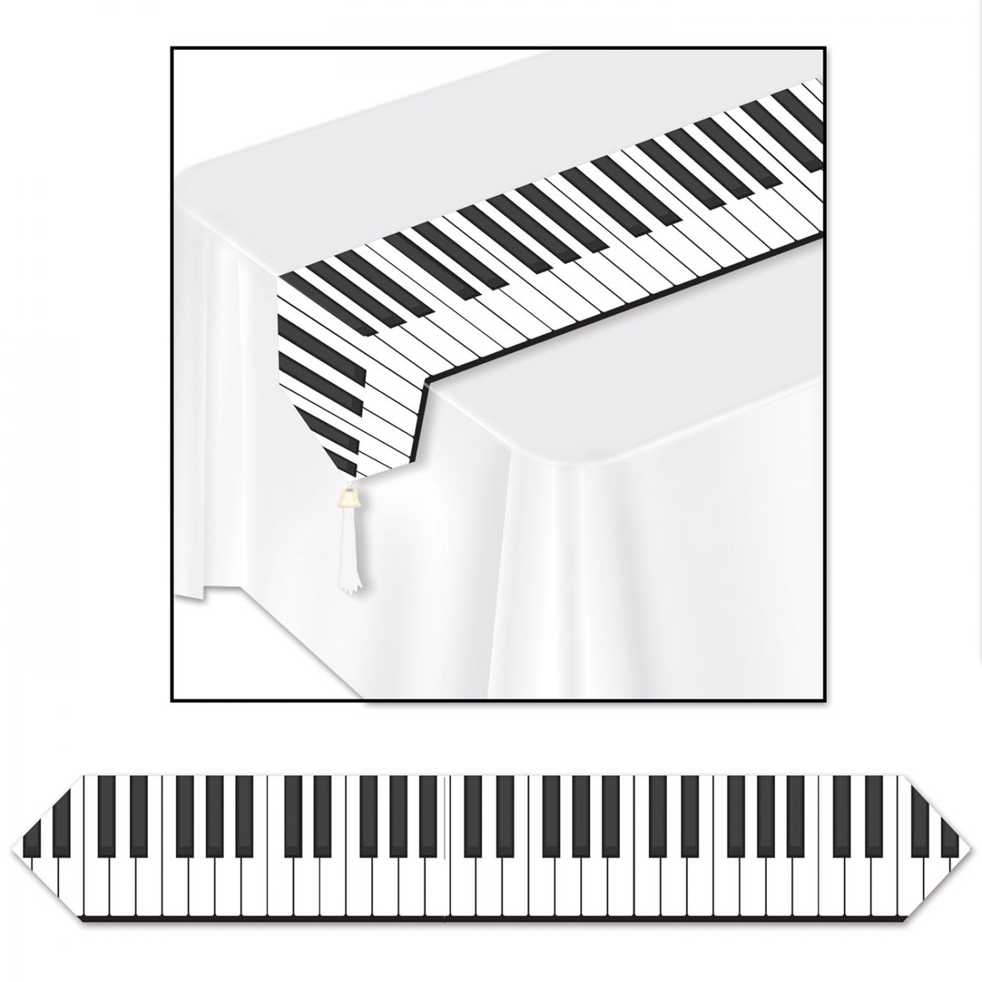 Printed Piano Keyboard Table Runner (12) image