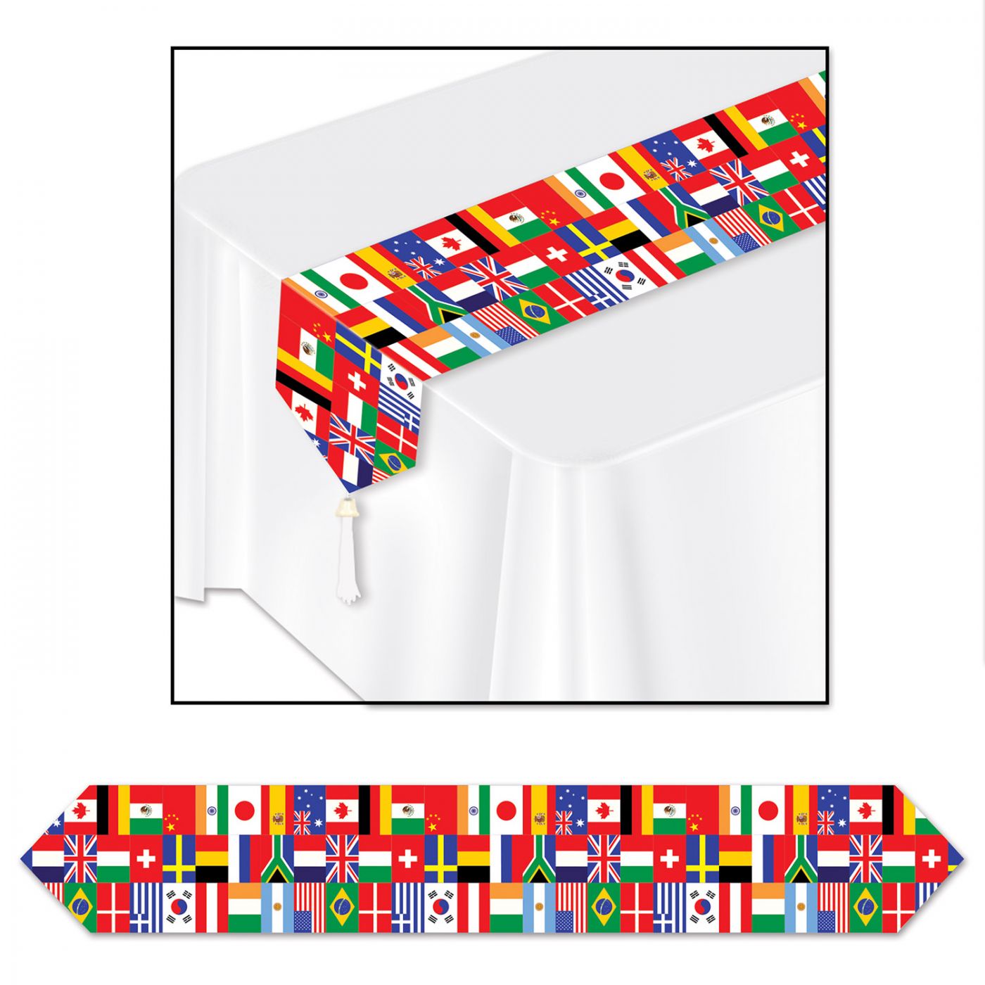 Printed International Flag Table Runner (12) image