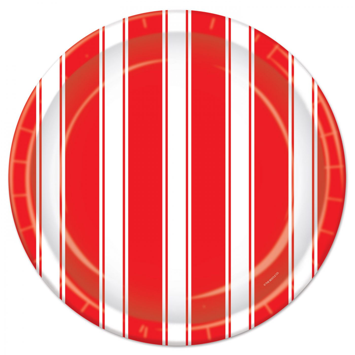Red & White Stripes Plates (12) image