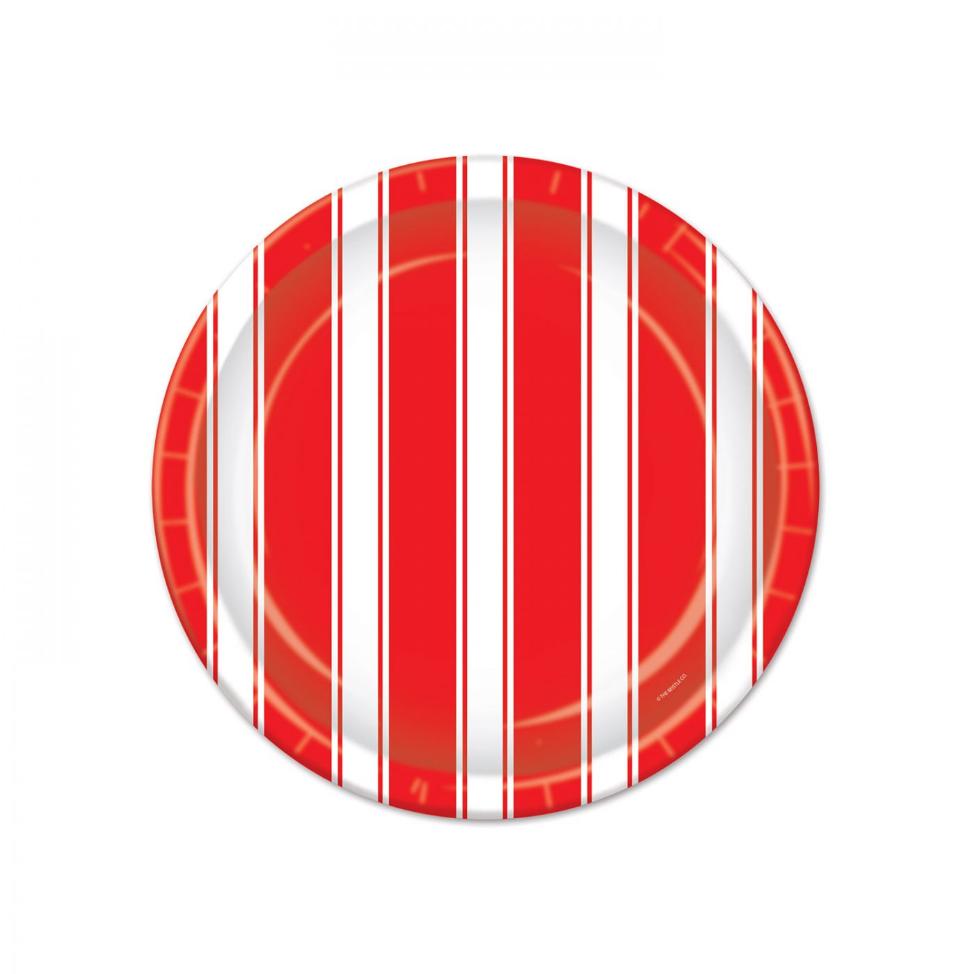 Red & White Stripes Plates (12) image